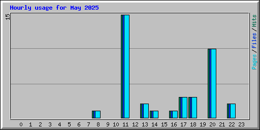 Hourly usage for May 2025