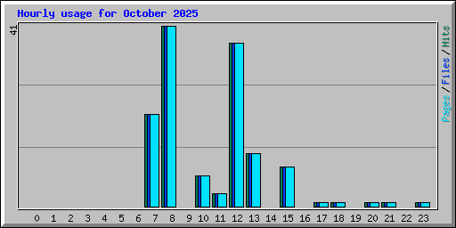 Hourly usage for October 2025