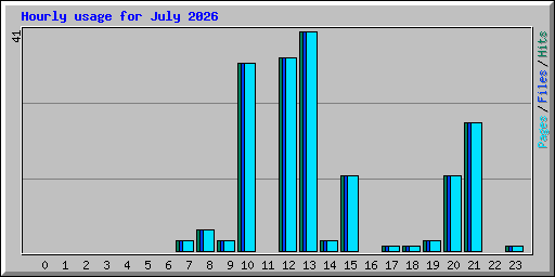 Hourly usage for July 2026