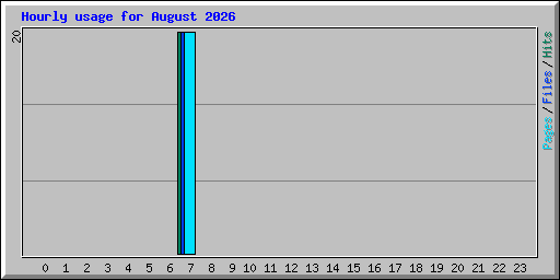 Hourly usage for August 2026